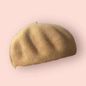 Vintage BASQUE French BERET 100% Wool MADE in FRANCE BROWN Tan Small Medium